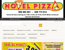 Tablet Screenshot of novelpizza.com